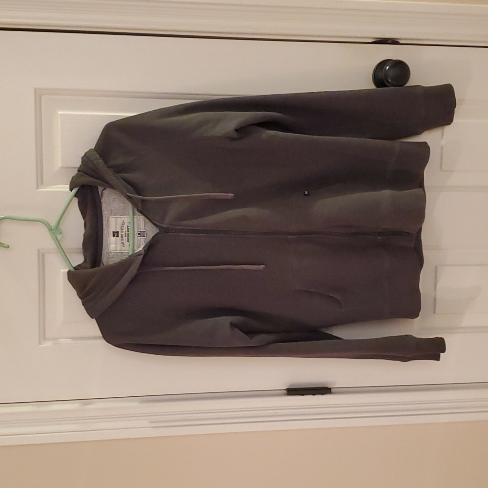 Pact gray organic cotton zip hoodie,  size small